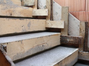 Treppe betoniert