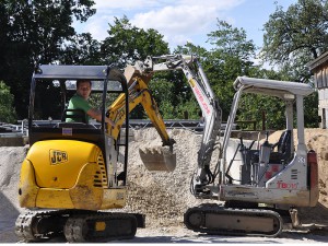 Verschiedene Minibagger