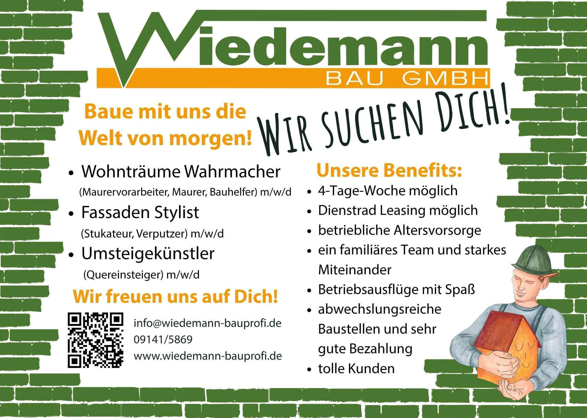 Stellenanzeige Wiedemann Bauprofi