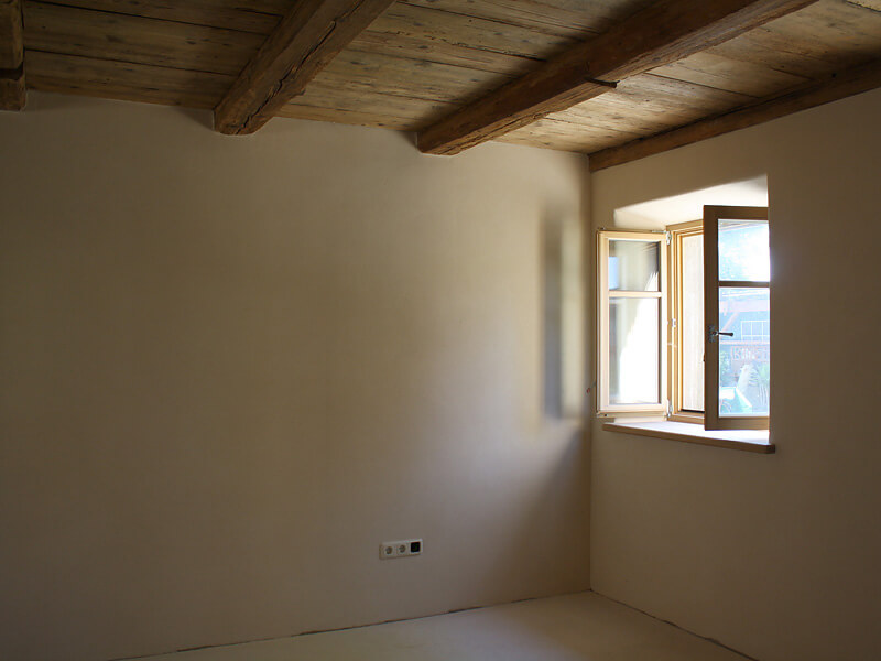 Zimmer mit Lehmputz Zimmer mit Lehmputz