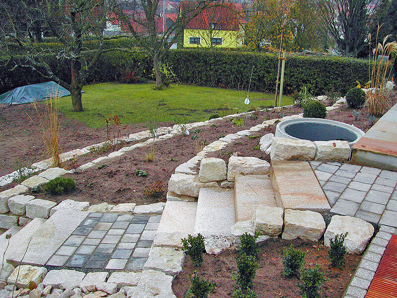 Gartengestaltung aus Pflaster- und Natursteinen Gartengestaltung aus Pflaster- und Natursteinen