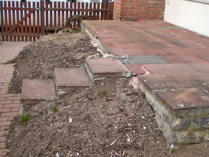 Wiedemann - die Terrasse vorher Wiedemann - die Terrasse vorher